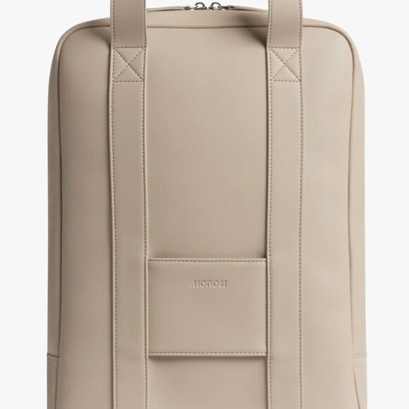 Monos Metro Vegan Backpack Ivory with Classic Kit (small front pouch) - Picture 9 of 12